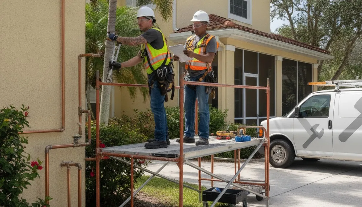 Plumber repairing a leak in Tampa, FL, for local plumbing repair service