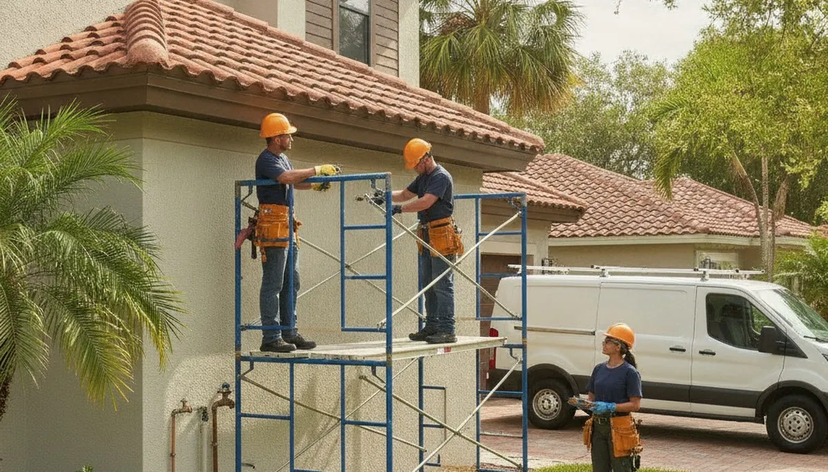 Tampa, FL plumber inspecting pipes for leak repair in a residential plumbing service call