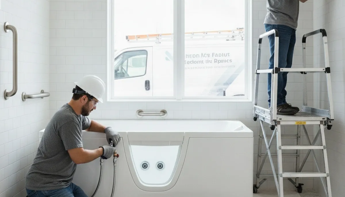Walk-in tub installation for Tampa, FL home by professional plumbers